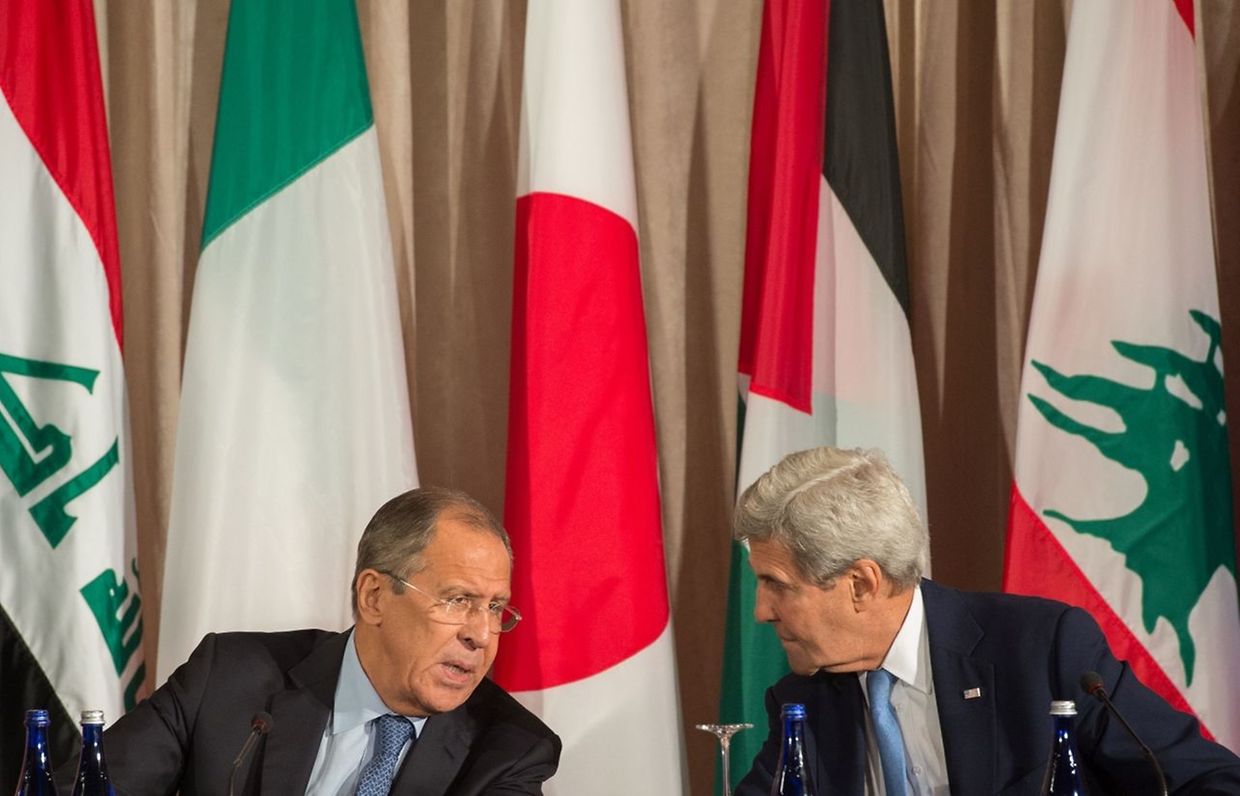 Russlands Außenminister Sergei Lavrov und sein Amtskollege John Kerry.