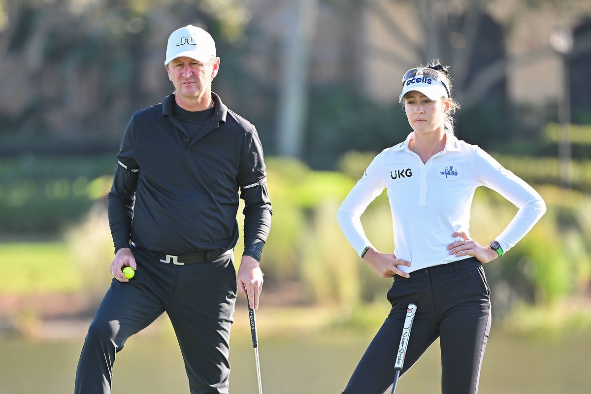 Petr Korda mit Tochter Nelly (r.), die erfolgreich Golf spielt.