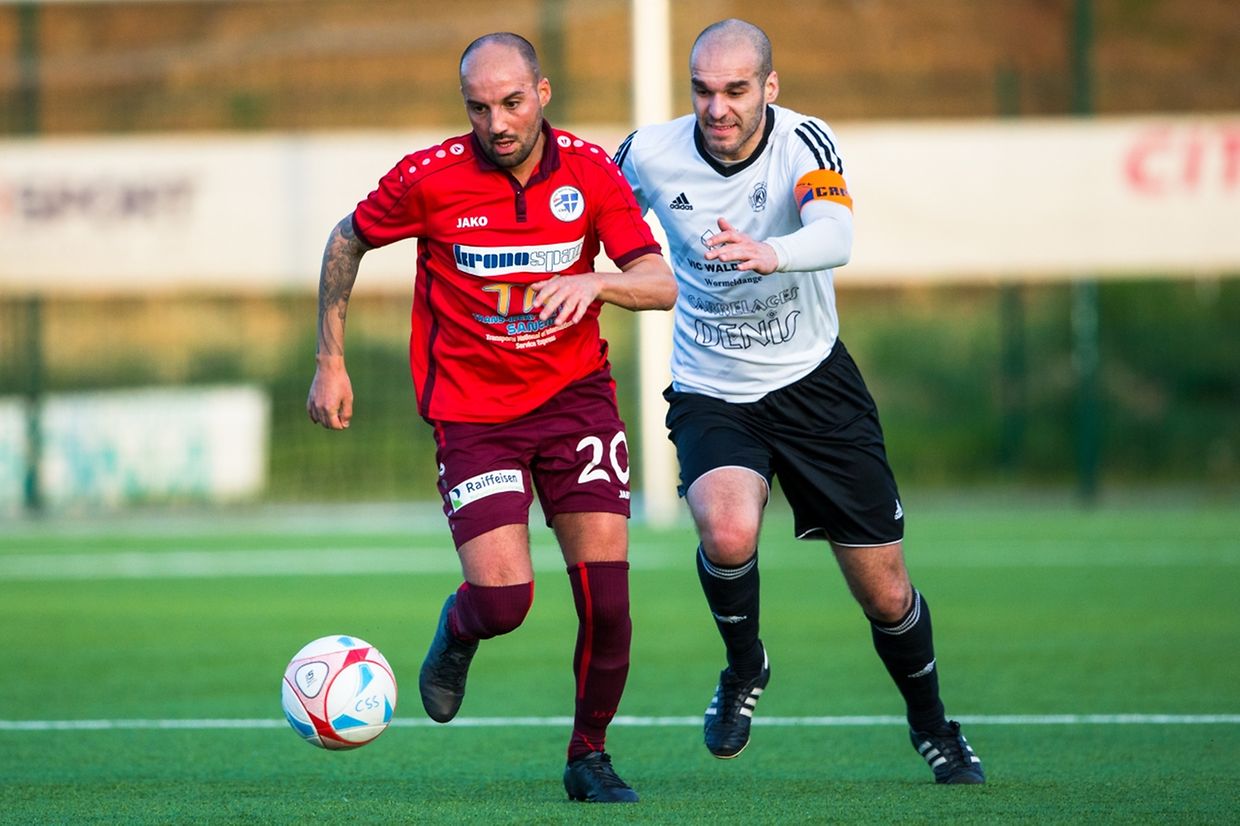 Nobert Pinto prend le meilleur sur le capitaine wormeldangeois Jose Lopes. 