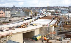 wort online.fr. Baustelle Pont Buchler,Tram,Bonnevoie. Foto: Gerry Huberty/Luxemburger Wort