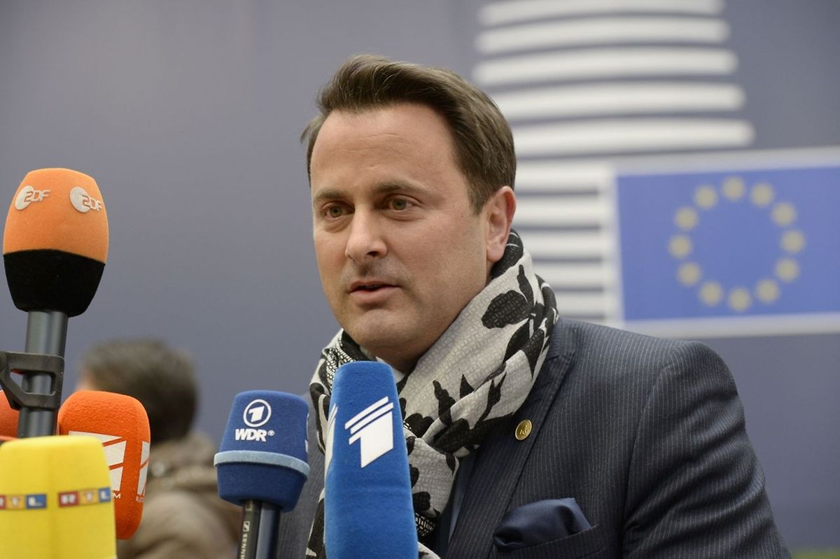Premier Bettel bei seiner Ankunft in Brüssel.