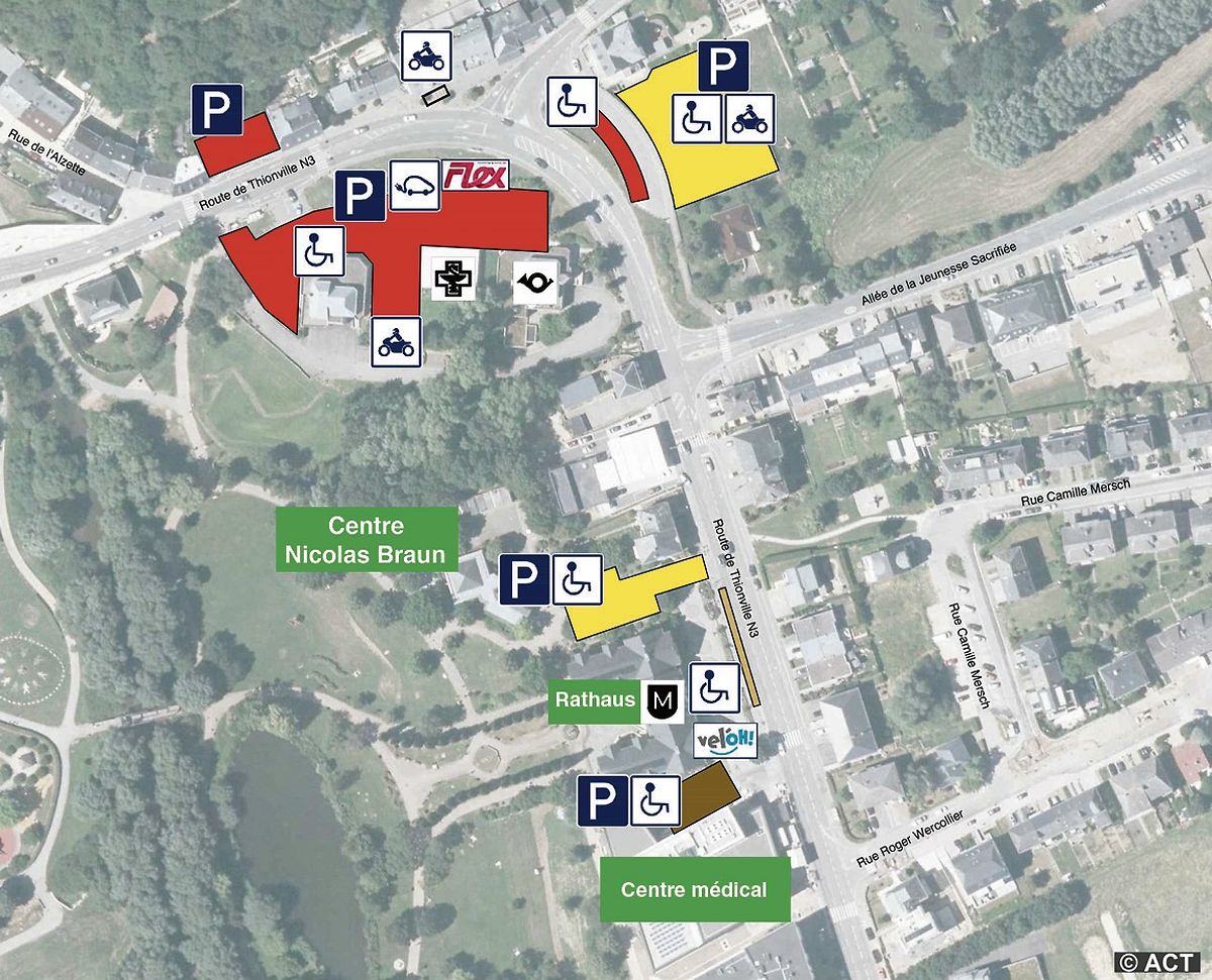 Auch in Hesperingen gelten an manchen Orten neue Parkregelungen. Sie betreffen vor allem die zeitlich begrenzten gratis Stellplätze. Beige: 30 Minuten gratis ohne Ticket und Vignette. Rot: 90 Minuten gratis mit Ticket oder Vignette. Braun: 90 Minuten gratis mit Ticket. Gelb: fünf Stunden mit Parkscheibe oder Vignette.
Mehr Informationen unter: www.hesper.lu