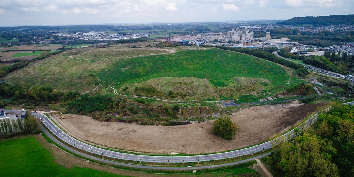 Die Strecke führt rund um den Rutschkörper.