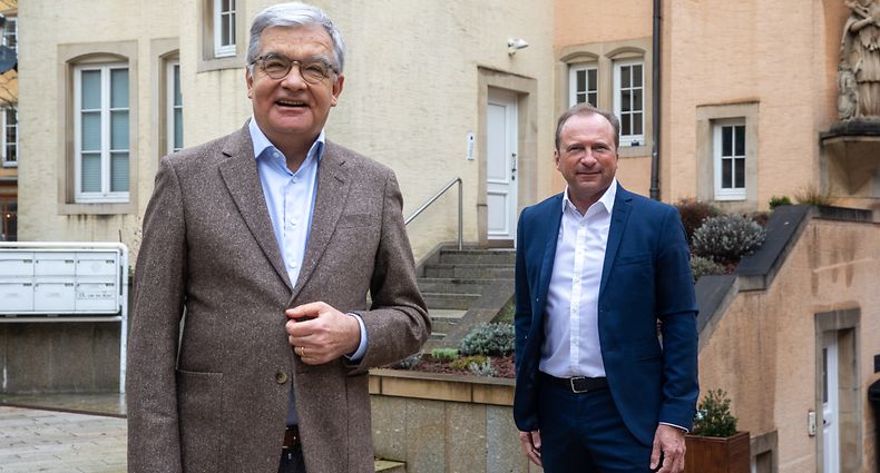 IPO,Interview Laurent Mosar/Gilles Roth: Fichier-Gesetz.Foto: Gerry Huberty/Luxemburger Wort