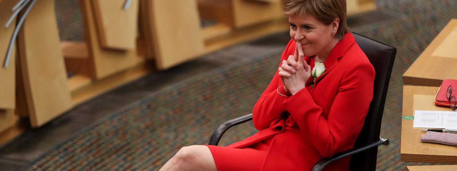 Schottlands Erste Ministerin Nicola Sturgeon im Parliament in Edinburgh.