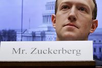 WASHINGTON, DC - APRIL 11: Facebook co-founder, Chairman and CEO Mark Zuckerberg testifies before the House Energy and Commerce Committee in the Rayburn House Office Building on Capitol Hill April 11, 2018 in Washington, DC. This is the second day of testimony before Congress by Zuckerberg, 33, after it was reported that 87 million Facebook users had their personal information harvested by Cambridge Analytica, a British political consulting firm linked to the Trump campaign.   Chip Somodevilla/Getty Images/AFP
== FOR NEWSPAPERS, INTERNET, TELCOS & TELEVISION USE ONLY ==