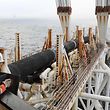 Parts of the Nord Stream 2 pipeline are laid in the Baltic Sea off the coast of northeastern Germany on 15 November, 2018.