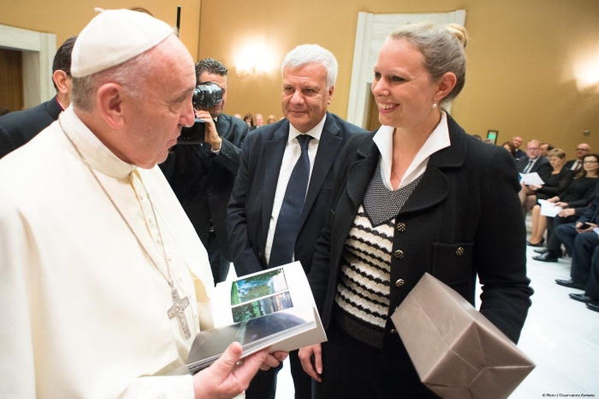 Im September traf Carole Dieschbourg mit Papst Franziskus in Rom zusammen.
