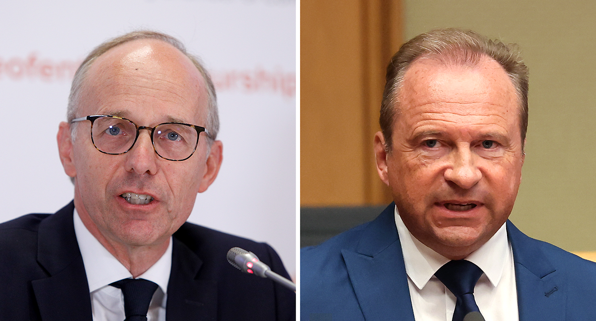 Le CSV choisira-t-il Luc Frieden (à gauche) ou Gilles Roth comme tête de liste pour les législatives.
