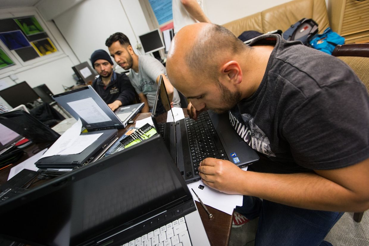 L'atelier de recyclage d'ordinateurs