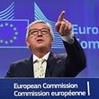 European Commission chief Jean-Claude Juncker gestures during a joint press conference following his meeting with the President of the European Parliament, the President of the European Council and the Dutch Prime Minister at the EU Headquarters in Brussels on June 24, 2016. 
European Commission chief Jean-Claude Juncker on June 24, 2016 denied that Britain's shock vote to leave the EU was the start of a process of disintegration for the bloc. / AFP PHOTO / JOHN THYS