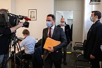 IPO , PK Xavier Bettel , Jean Claude Schmit , Coronakrise , Covid-19 , Sars-Cov-2 , Massnahmen Corona , Foto:Guy Jallay/Luxemburger Wort