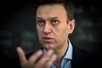 (FILES) This file photo taken on January 16, 2018 shows Russian opposition leader Alexei Navalny during an interview with AFP at the office of his Anti-corruption Foundation (FBK) in Moscow. - Tests carried out on Russian opposition leader Alexei Navalny provide clear proof that he was poisoned by a chemical nerve agent, the German government said Wednesday, September 2, 2020, demanding explanations from Moscow. (Photo by Mladen ANTONOV / AFP)