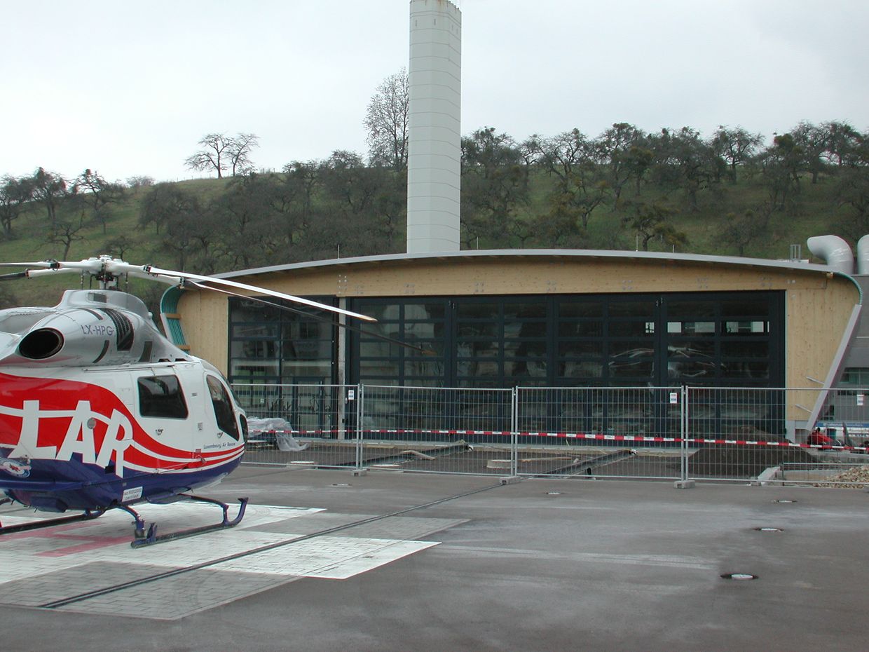 2005 is also the year of the inauguration of the Ettelbrück helicopter hangar