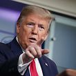 US President Donald Trump speaks during the daily briefing on the novel coronavirus, which causes COVID-19, in the Brady Briefing Room at the White House on April 13, 2020, in Washington, DC. (Photo by MANDEL NGAN / AFP)
