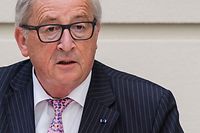 Jean-Claude Juncker, Präsident der Europäischen Kommission, spricht während einer Sitzung des Flämischen Parlaments.