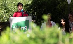 IPO,Presseiessen Déi Gréng, Josée Lorsché. Foto: Gerry Huberty/Luxemburger Wort