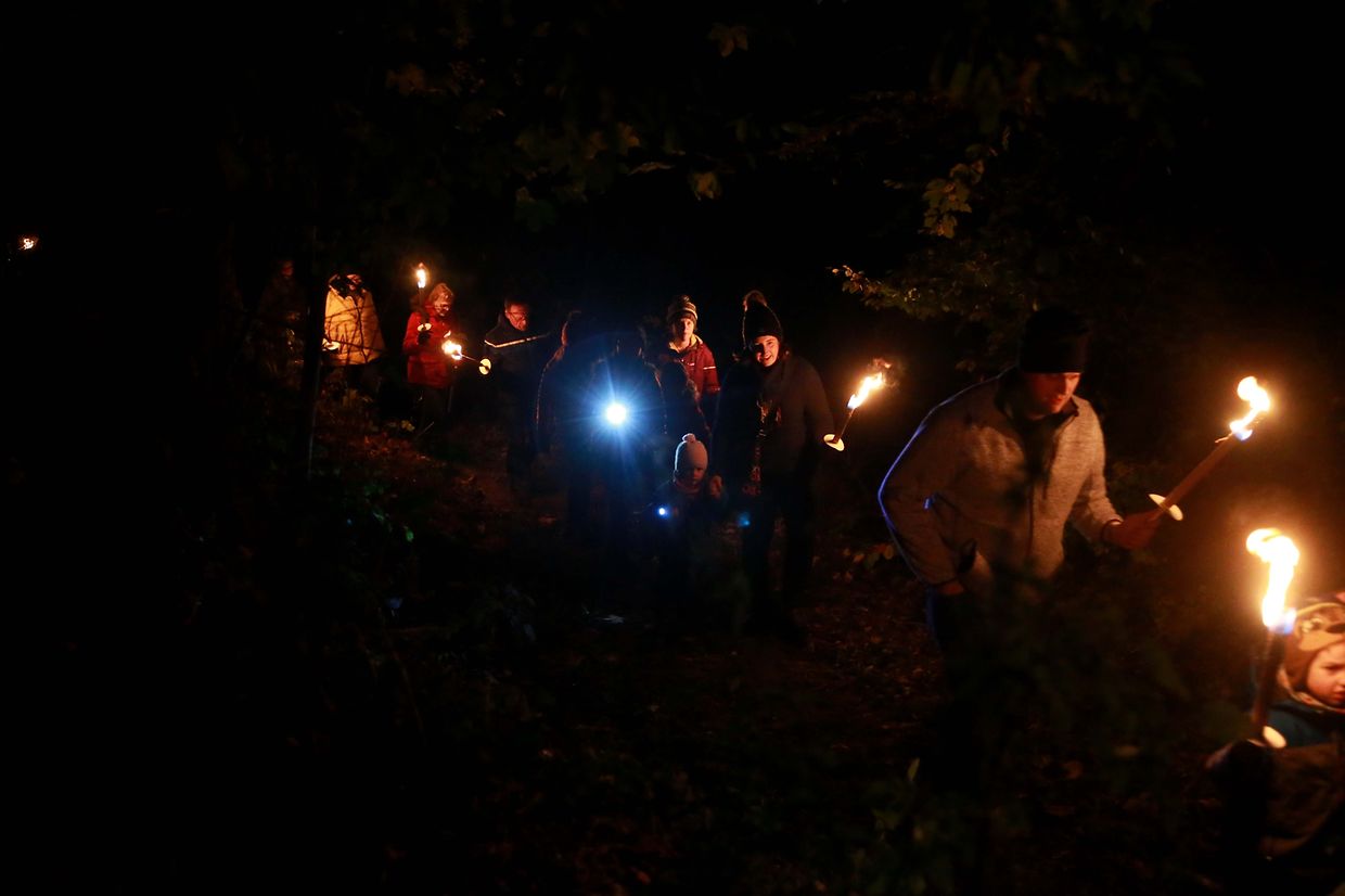 27.10.2018 Luxembourg,  Munshausen, bei der Robbesscheier, Trauliicht, Grusel, Geister Hintergrund der Geschichte, Geisterumzug,  photo Anouk Antony