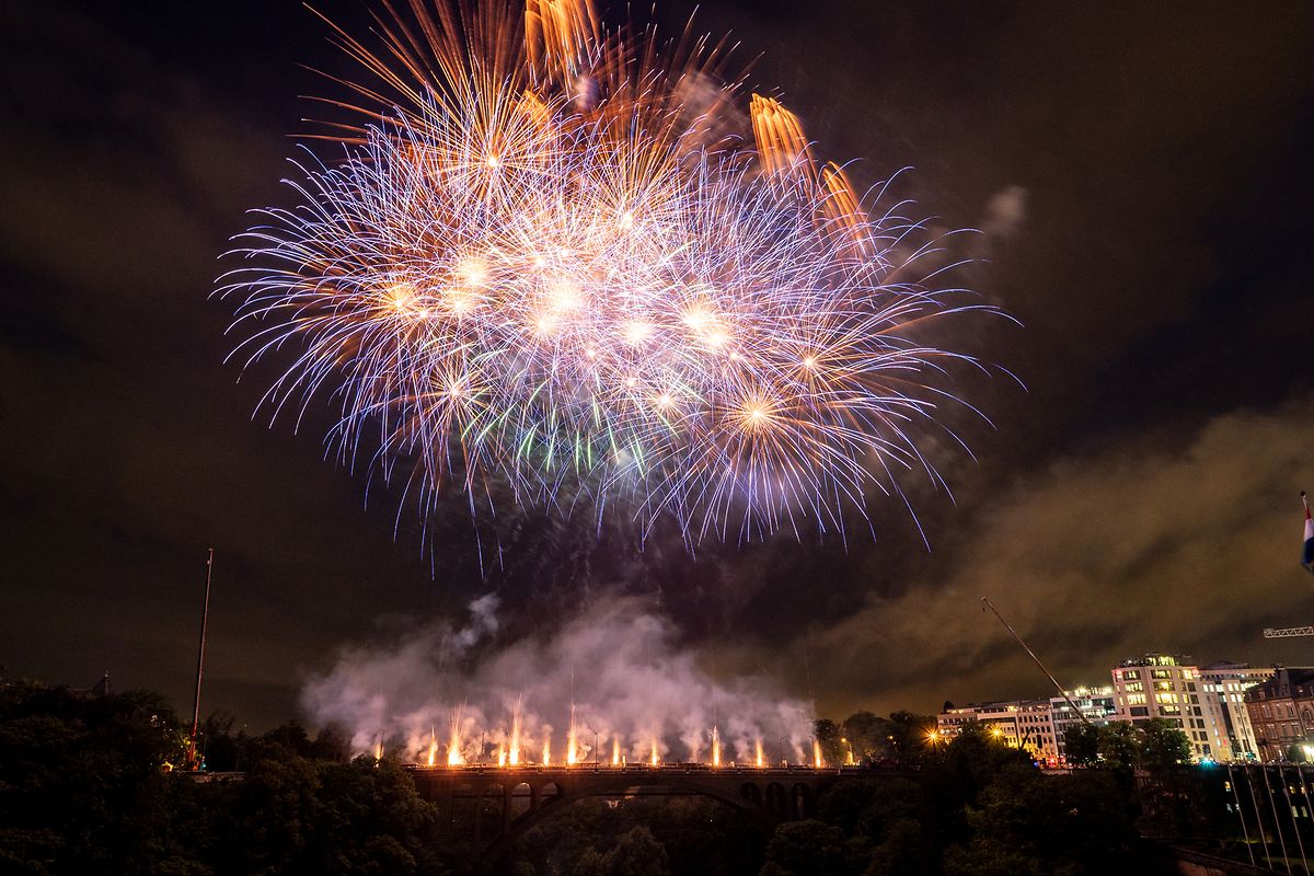 Wednesday night fireworks in the city of Luxembourg