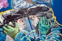 Mural dedicado à pandemia da covid-19 na Cidade do México.