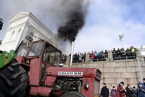 Manifestation d'agriculteurs à Helsinki (Filande), vendredi 11 mars.