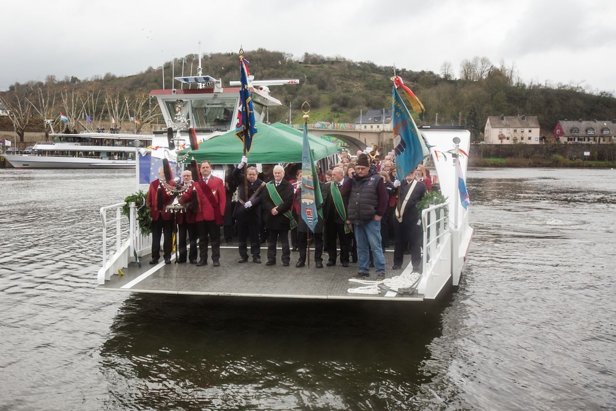 Schiffstaufe der neuen Elektro-Fähre “Sankta Maria II“.