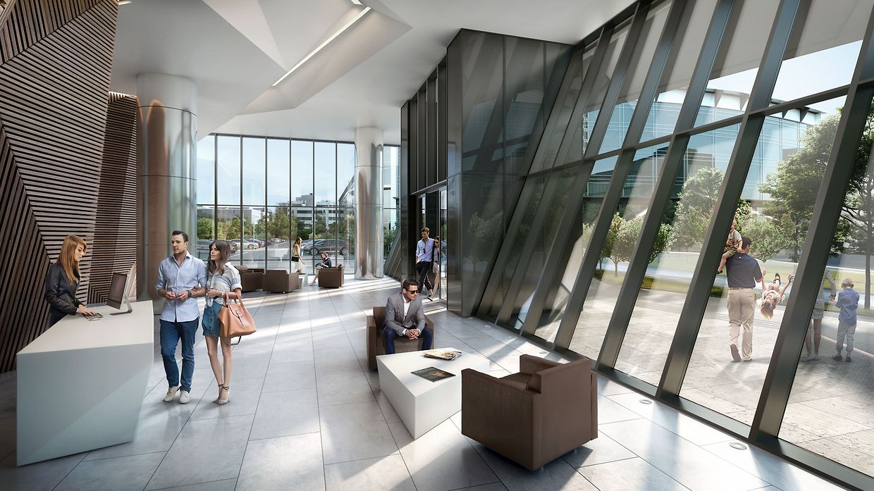 Toutes les surfaces de bureaux (soit un total de 6.800 m²) ont été louées, de même que la totalité des emplacements commerciaux (23 emplacements, soit 6.500 m²).