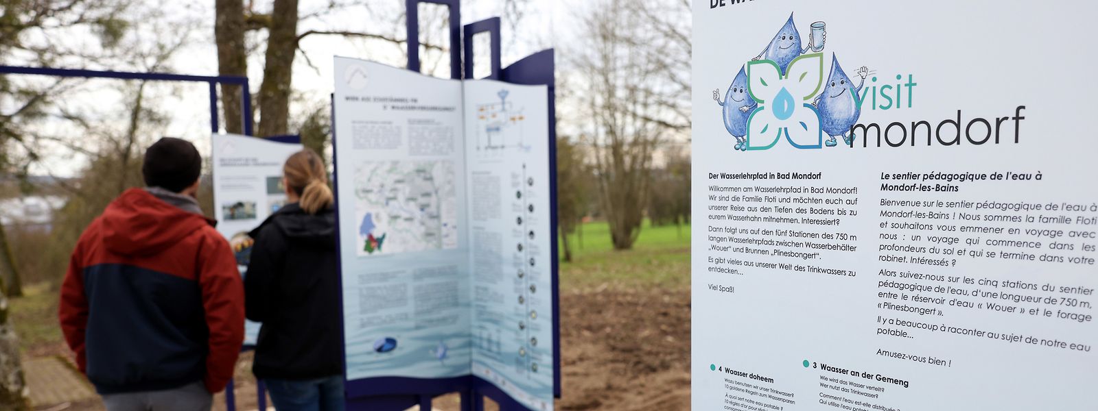 Der neue Lehrpfad in Bad-Mondorf nimmt Sie mit auf die Reise aus den Tiefen des Bodens bis zum Wasserhahn. 