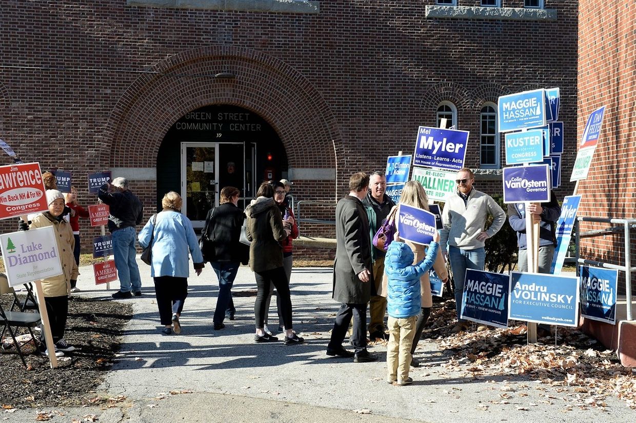 Ein Wahlbüro im Neu-England-Staat New Hampshire.
