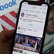 This illustrated photo shows former President Donald Trump's Facebook page displayed on a smartphone screen in Los Angeles on March 17, 2023. Years after he was banned for the U.S. Capitol riot."i'm back," After winning the 2016 election, Trump yelled, along with a 12-second video clip that appears to give him his victory speech. "Sorry to keep you waiting -- it's a complicated business." (Photo by Chris Delmas/AFP)
