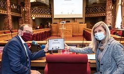 IPO,PK Etgen/Kemp-Arendt: Neuer Internetsite für Petitionen.Foto: Gerry Huberty/Luxemburger Wort