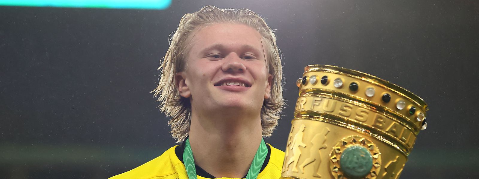 Erling Haaland gewann im vergangenen Jahr den DFB-Pokal mit dem BVB gegen RB Leipzig.