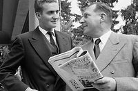 Juan Carlos com o seu pai.