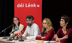 Ipo , PK Dei Lenk , Rentree Politique , vlnr , Carole Thoma , Gary Diderich ,  Myriam Cecchetti , Nathalie Oberweis , Foto:Guy Jallay/Luxemburger Wort