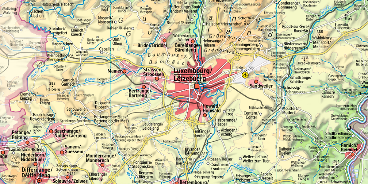 karte luxemburg Kostenlose Landkarte: Luxemburg kennenlernen