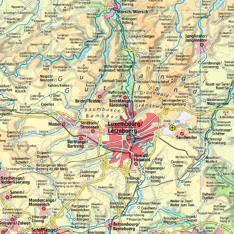 Luxembourg Karte