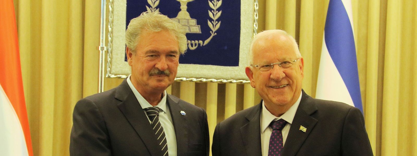 Außenminister Jean Asselborn traf am zweiten Tag seiner Israel-Reise mit Präsident Reuven Rivlin zusammen.
