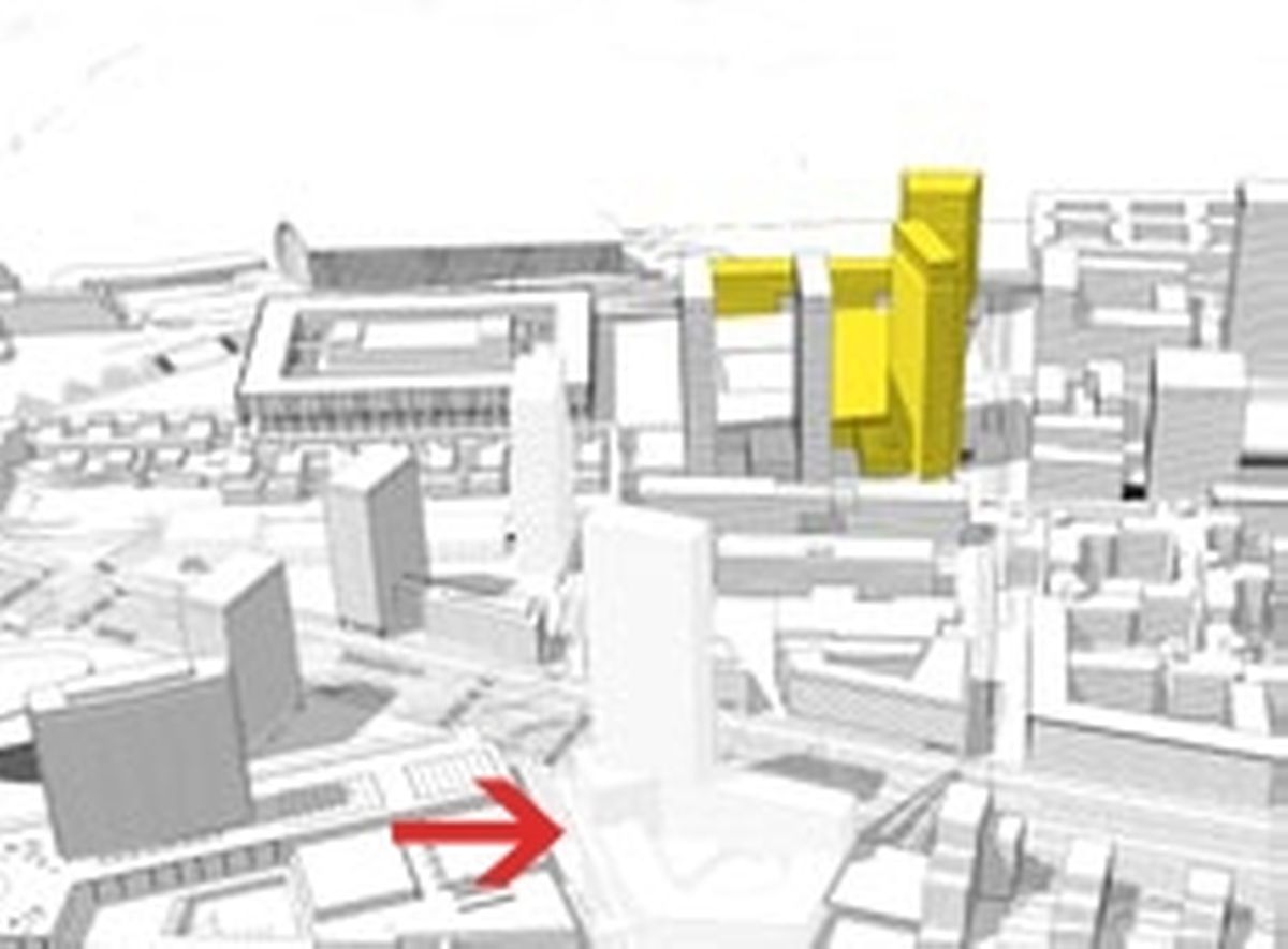 Dans le rapport annuel du Fonds du Kirchberg 2014, une ombre blanche représentant un projet de bâtiment (il ne s'agit ici que de volumétrie) sis sur le Boulevard J.F. Kennedy avait intrigué les experts du marché. 