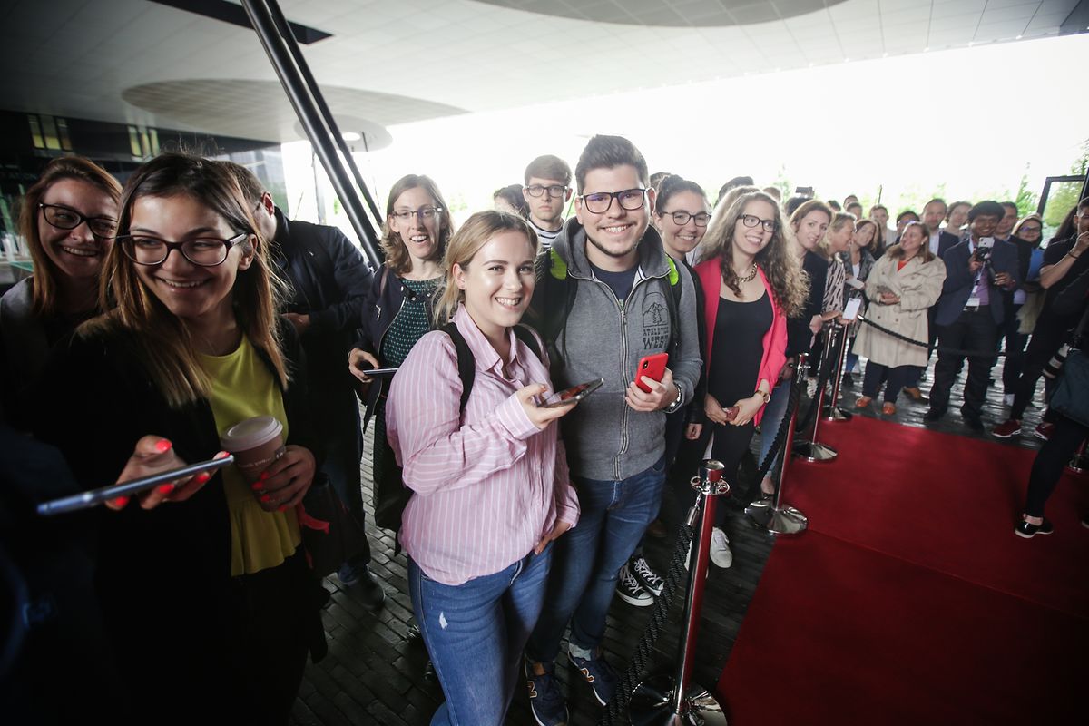 Die Studenten der Universität Luxemburg freuten sich über den hohen Besuch.