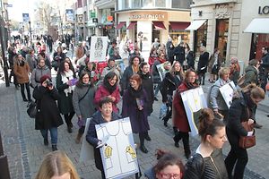 8.03.2016 Luxembourg, Ville, manifestation contre le sexisme photo Anouk Antony