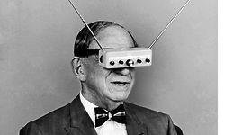 UNITED STATES - JANUARY 01:  Inventor Hugo Gernsback - TV Glasses.  (Photo by Alfred Eisenstaedt/The LIFE Picture Collection/Getty Images)