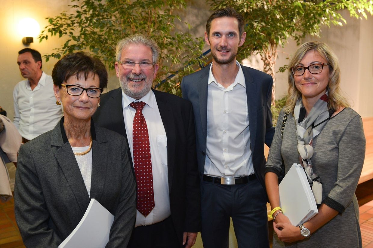 Josée Gaul, Chamber-Präsident Mars di Bartolomeo, Fränk Schleck und Fabienne Gaul