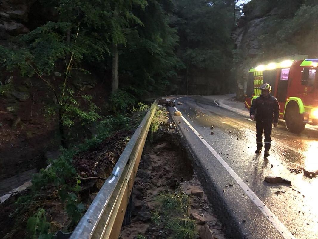 Bilder aus dem Müllerthal, wo die Niederschläge besonders verheerend waren.