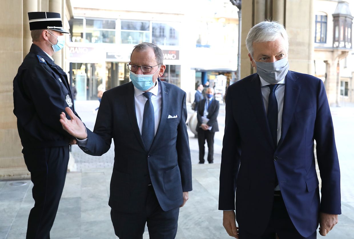 EU-Justizkommissar Didier Reynders mit Chamber-Präsident Fernand Etgen.