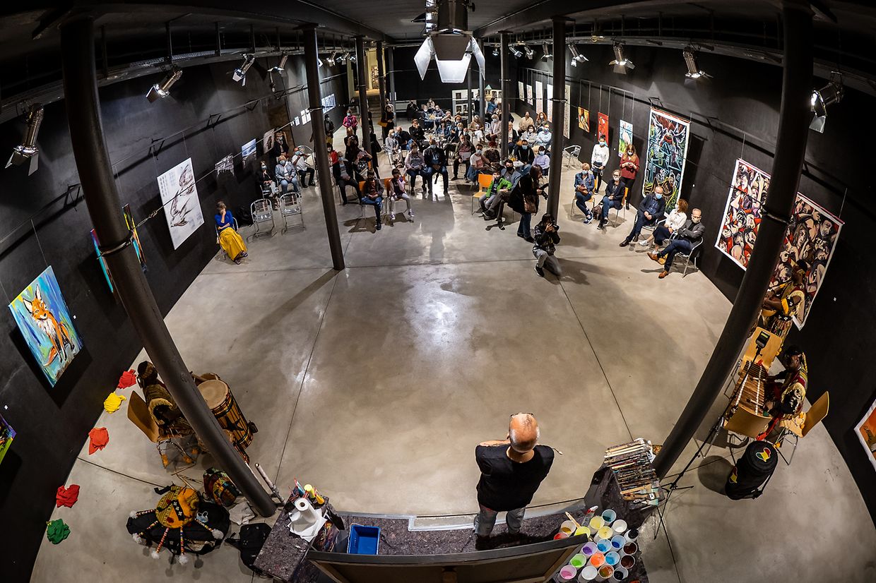 Action Painting Marco Weiten - espace H2O - Differdange -  - 24/09/2020 - photo: claude piscitelli