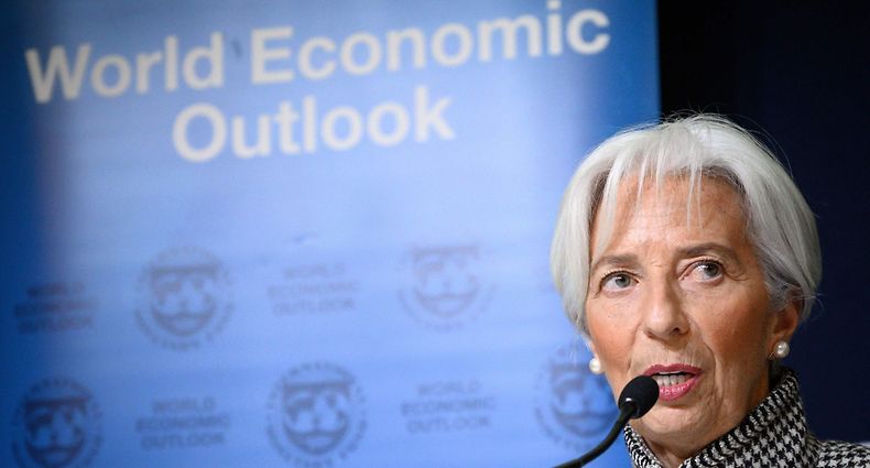 International Monetary Fund (IMF) Managing Director Christine Lagarde gives a press conference on IMF World Economic Outlook ahead of the World Economic Forum (WEF) annual meeting on January 21, 2019 in Davos, eastern Switzerland. (Photo by Fabrice COFFRINI / AFP)