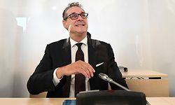 Former Austrian Vice-Chancellor and leader of the far-right Freedom Party (FPOe) Heinz-Christian Strache is seen during the start of the Ibiza Committee of inquiry on June 4, 2020 in Vienna. - The so-called "Ibiza-gate" scandal which brought down the right-wing coalition government exploded in May 2019 when a video emerged of the then leader of the far-right Freedom Party (FPOe) Heinz-Christian Strache and several other people, filmed in a villa on the Spanish island of Ibiza. (Photo by HELMUT FOHRINGER / APA / AFP) / Austria OUT