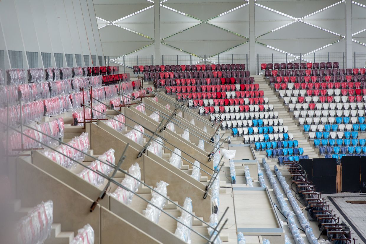 Visite de chantier du Stade de Luxembourg.