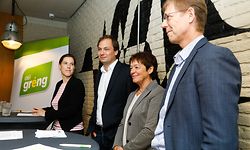 Politik, déi Gréng,  Gesundheit, Sicherheit und Steuern , Stéphanie Empain, François Benoy, Stéphanie Empain, Josée Lorsché et Marc Hansen Foto: Luxemburger Wort/Anouk Antony Josée Lorsché et Marc Hansen Foto: Luxemburger Wort/Anouk Antony