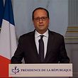 In this TV grab image taken on November 13, 2015 French president Francois Hollande adresses the nation from Paris after a series of gun attacks occurred across Paris as well as explosions outside the national stadium where France was hosting Germany. Francois Hollande declared a state of emergency and closed borders.   AFP PHOTO /